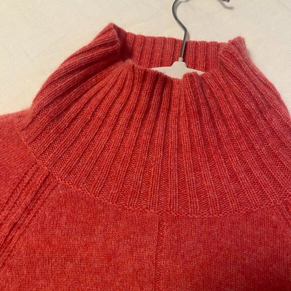 White + Warren Cashmere mockneck Sweater I Heathered Raspberry Pink Size S - Picture 4 of 14
